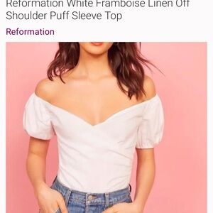 Reformation Textured White Knit Top